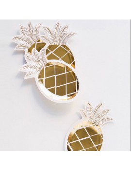 set assiettes painapo ananas pineapple carton anniversaire fête tahiti fenua shopping