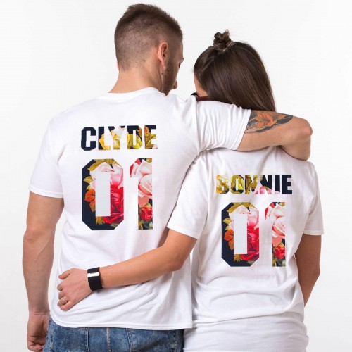 t-shirt couple bonnie and clyde blanc amour love garçon fille vêtement tahiti fenua shopping