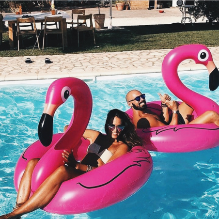 bouée anneau flamant rose pool float piscine plage beach flamingo pink tahiti fenua shopping