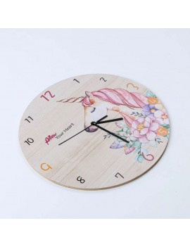 horloge licorne unicorn timer time temps déco decoration rose pink kids room maison chambre tahiti fenua shopping