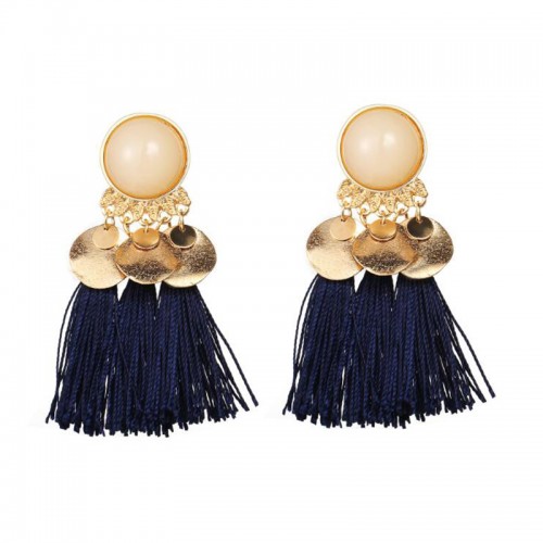 boucles d'oreilles pompon gold bleu rouge blue red bijoux jewelry accessoires beauté tahiti fenua shopping