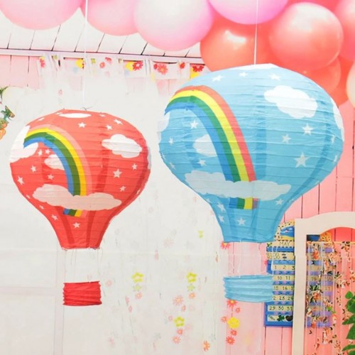 lanterne montgolfière air déco decoration kids maison fête party coloré tahiti fenua shopping