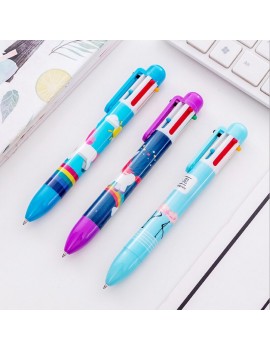 stylo 6 couleurs licorne flamant pen papeterie kids enfant école tahiti fenua shopping