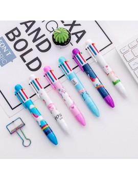 stylo 6 couleurs licorne flamant pen papeterie kids enfant école tahiti fenua shopping