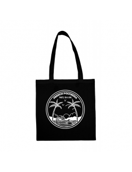 tote bag coton black noir sac souvenir tahiti polynésie island paradise beach tropical vibes fenua shopping