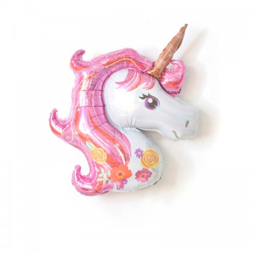 ballon tête licorne small petit unicorn balloon party fête pink rose tahiti fenua shopping