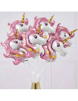 ballon tête licorne small petit unicorn balloon party fête pink rose tahiti fenua shopping