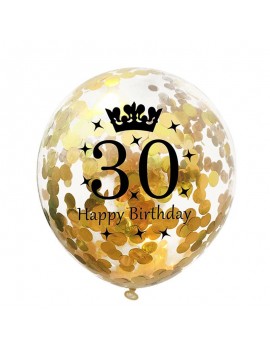 ballon âge happy birthday age fête party anniversaire balloon gold confettis tahiti fenua shopping