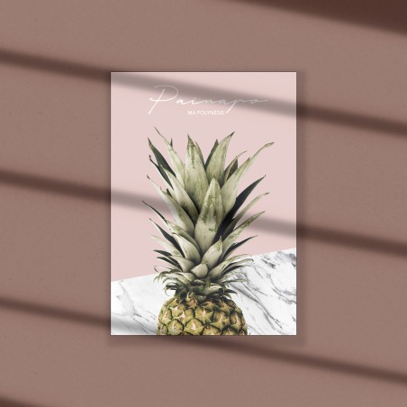 toile A2 painapo ananas pineapple marble marbrée marbre déco maison home tahiti fenua shopping
