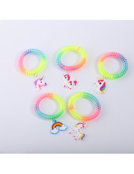 bracelet ressort rainbow spirale multicolore licorne unicorn accessoire bijoux kids enfant tahiti fenua shopping