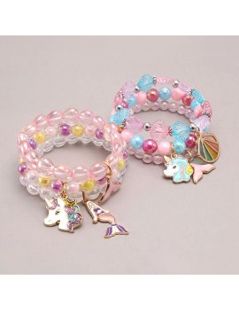 bracelet licorne charms mermaid sirene shell coquillage accessoire bijoux jewelry unicorn kids enfant tahiti fenua shopping