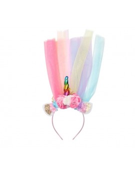 serre-tête licorne unicorn accessoire kids enfant girls rose pink rainbow headband tahiti fenua shopping