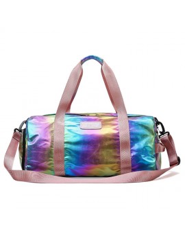 sac sport cylindrique cylindre laser irisée rainbow bag tahiti fenua shopping