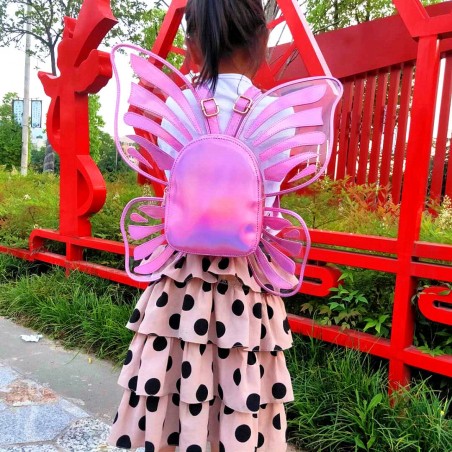sac à dos papillon laser irisée rose pink butterfly bag girls tahiti fenua shopping