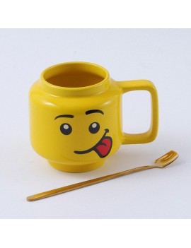 tasse lego jaune yellow fun original girl boy café coffee thé tea vaisselle tahiti fenua shopping
