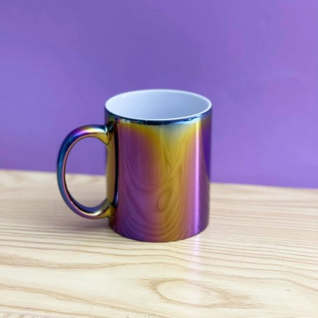 tasse irisée irisé coloré rainbow mug cup café coffee maison vaisselle tahiti fenua shopping