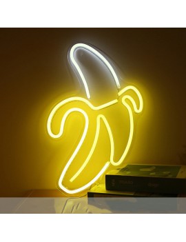 lampe néon banane xxl light lumiere lumineux banana fruit deco tahiti fenua shopping