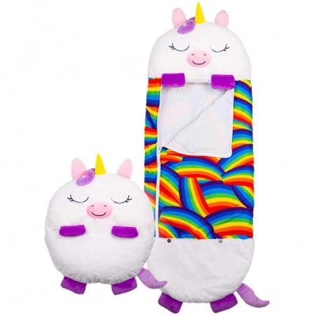sac de couchage licorne unicorn rainbow multicolore doux fluffy kids enfant tahiti fenua shopping