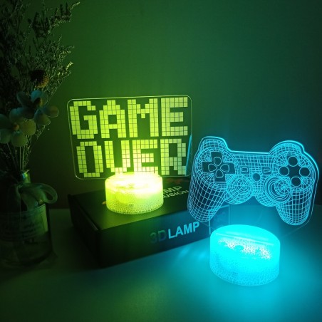 lampe video game jeu vidéo manette game over chevet lumiere light tahiti fenua shopping