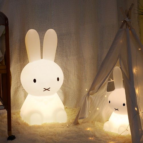 lampe lapin xxl large big rabbit blanc white light lumiere veilleuse deco chambre bébé baby tahiti fenua shopping