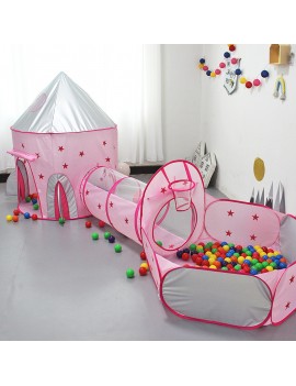 playground castle 3 pièces cabane tente rose pink kids enfant espace jeu tahiti fenua shopping