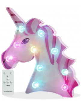 lampe diamond unicorn licorne led colors rainbow pink rose diamant tahiti fenua shopping