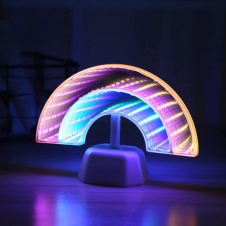 lampe 3D rainbow arc en ciel color lumiere light lumineux veilleuse deco chambre enfant kids tahiti fenua shopping