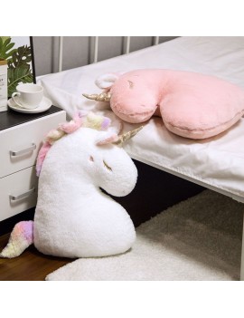 coussin sweet unicorn licorne doux pillow peluche plush rose kids pink blanc white tahiti fenua shopping