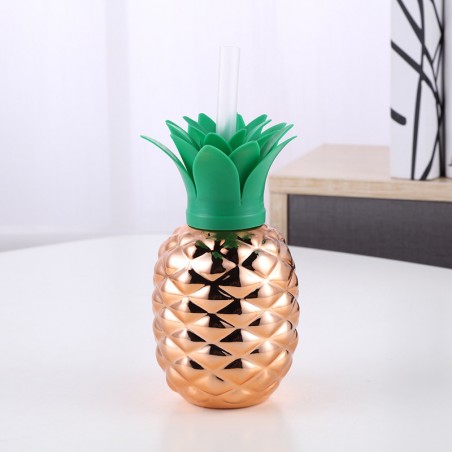 mug painapo shinny ananas pineapple paille gold silver bronze pink color drink boisson tropical tropic tahiti fenua shopping