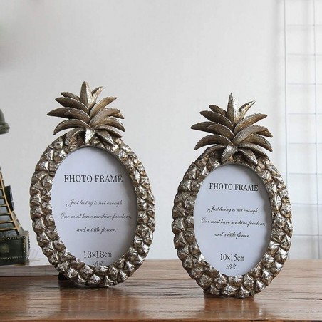 cadre painapo ananas pineapple frame photo deco maison gold doré souvenir tahiti fenua
