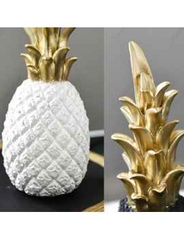 ananas décoratif deco maison déco pineapple painapo doré gold white blanc tropical tahiti fenua shopping