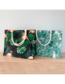 sac de plage tropic tropicale tropical bag beach flamingo flamant jungle tahiti fenua shopping