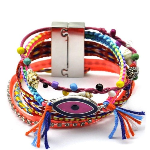 bracelet manchette eye boheme accessoire bijoux poignet color jewelry tahiti fenua shopping