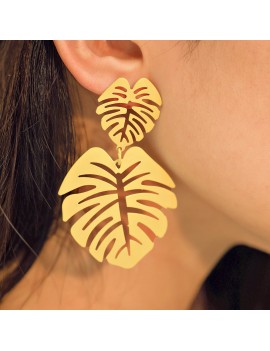 boucles d'oreilles color ape monstera tropique tropical tropicale coloré accessoire bijoux jewelry tahiti fenua shopping