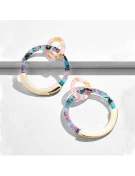boucles d'oreilles rainbow circle anneau bijoux accessoire tahiti fenua shopping