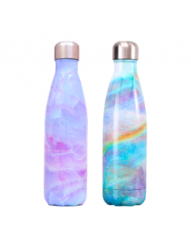 bouteille marble rainbow violet purple blue bottle isotherme marbre drink tahiti fenua shopping
