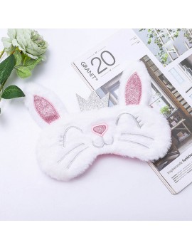 masque de nuit lapin rabbit blanc white pink queen sleep night mask accessoire tahiti fenua shopping
