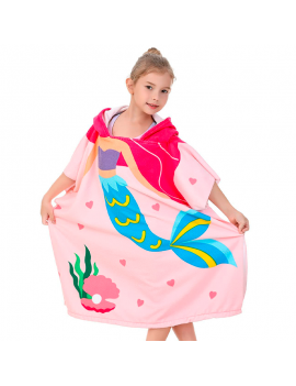 peignoir plage sirene mermaid towel enfant kids beach serviette plage tahiti fenua shopping