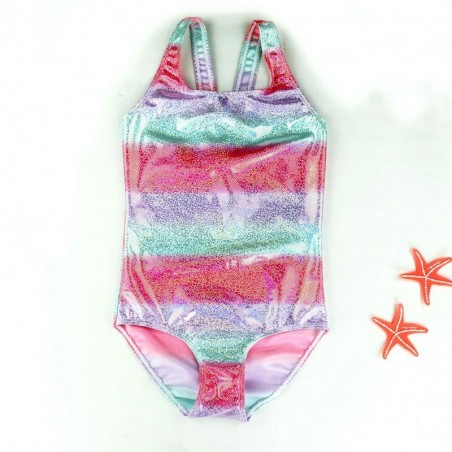 maillot lurex rainbow swimwear kids enfant plage piscine pool beach tahiti fenua shopping