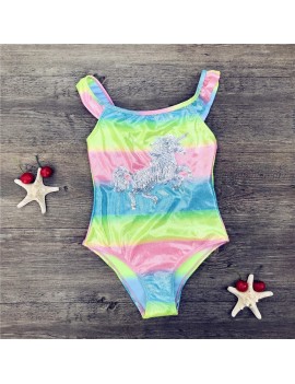maillot licorne rainbow lurex swimwear plage beach pool piscine enfant kids tahiti fenua shopping