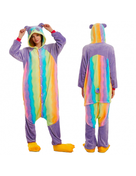 combinaison panda rainbow multicolore doux habillement kids enfant tahiti fenua shopping