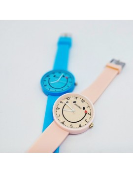 montre smiley sourire heure watch rose bleu fenua shopping
