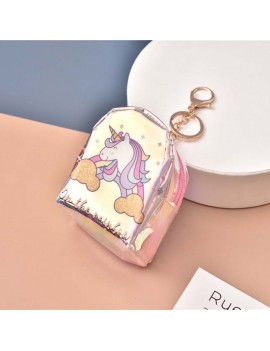 mini porte monnaie licorne irisee bag unicorn girly porte clé fenua shopping