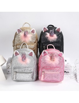 sac à dos licorne glitters pompon bag backpack unicorn tahiti fenua shopping