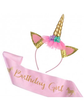 set birthday licorne fete party birthday girl tahiti fenua shopping