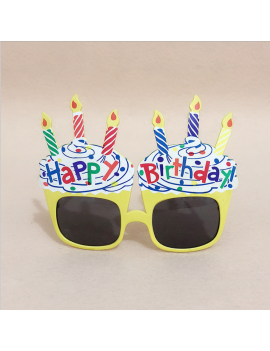 lunettes happy birthday jaune yellow joyeux anniversaire fête party kids tahiti fenua shopping
