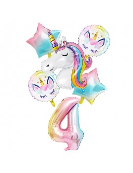 happy birthday chiffre licorne rainbow set anniversaire enfant kids girly unicorn tahiti fenua shopping