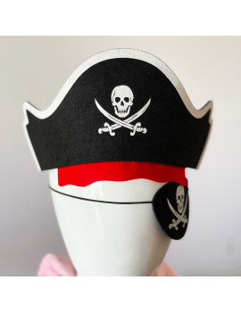déguisement pirate chapeau cache-oeil tete de mort fete halloween capitaine crochet fenua shopping