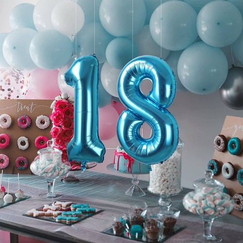 ballon chiffre 1 blue bleu balloon fiesta fête party anniversaire birthday one year tahiti fenua shopping