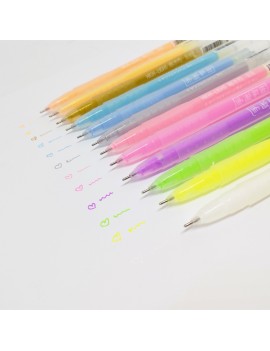 set 12 stylo color gel fluo neon papeterie tahiti fenua shopping